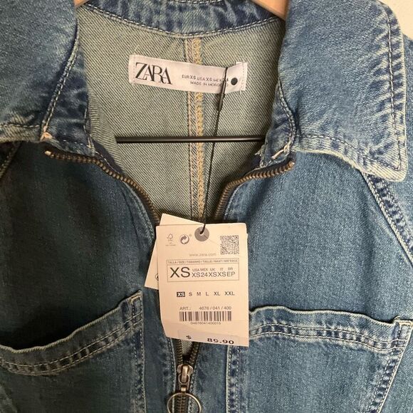 Zara Denim Minimalist Midi Dress - Picture 7 of 7